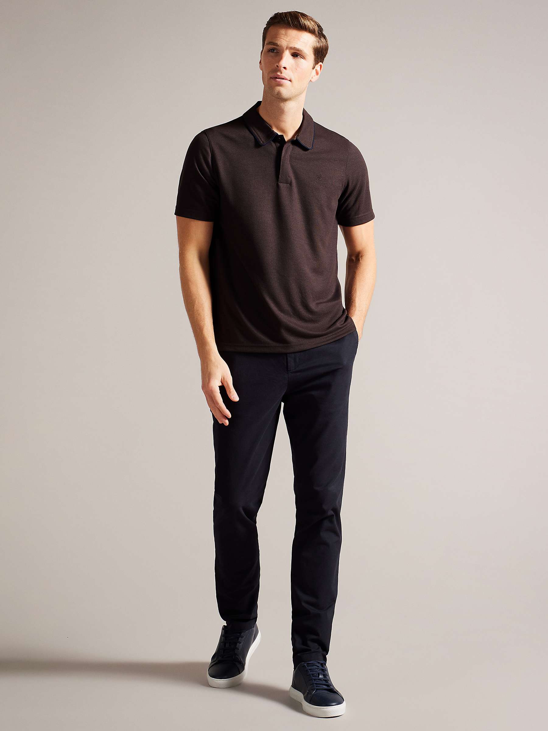 Buy Ted Baker Aroue Short Sleeve Auede Trim Polo Shirt Online at johnlewis.com