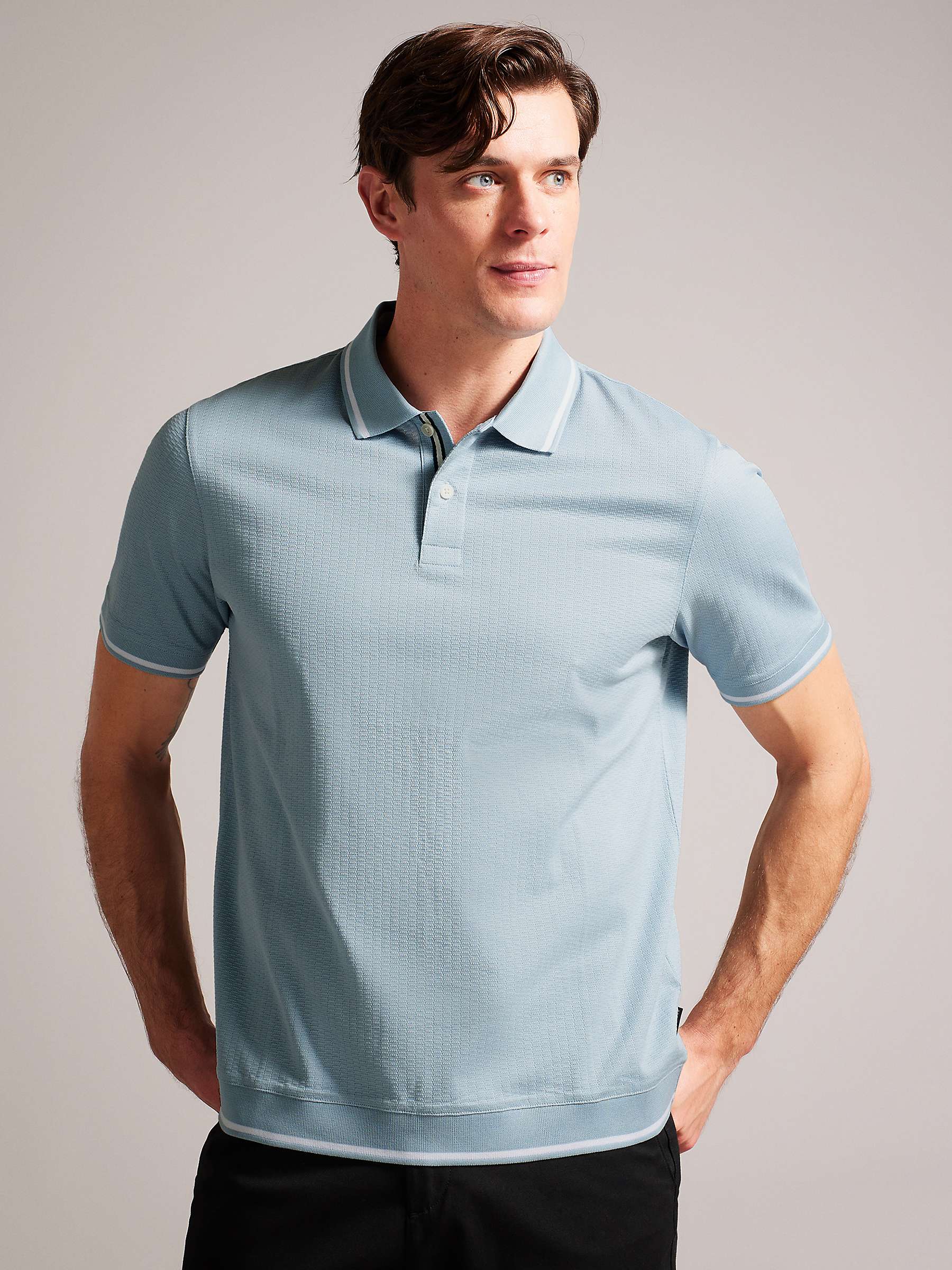 Buy Ted Baker Erwen Short Sleeve Regular Textured Polo Shirt Online at johnlewis.com