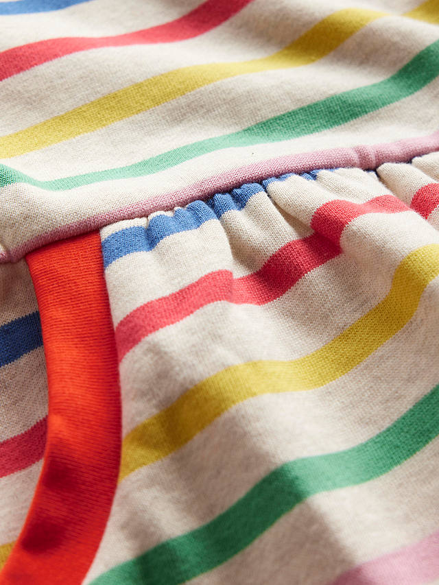 Mini Boden Kids' Cosy Stripe Print Sweatshirt Dress, Multi