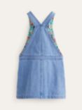 Mini Boden Kids' Relaxed Dungaree Dress, Mid Vintage Denim