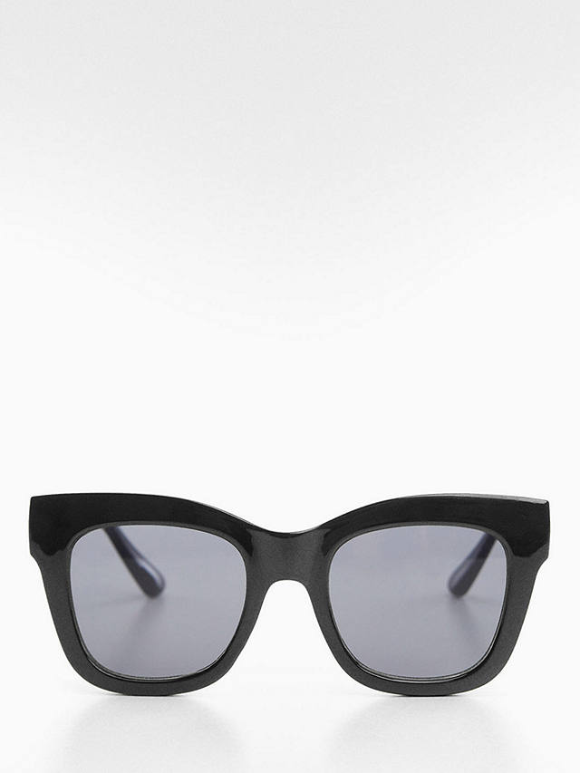 Mango Women's Gracia Square Sunglasses, Black