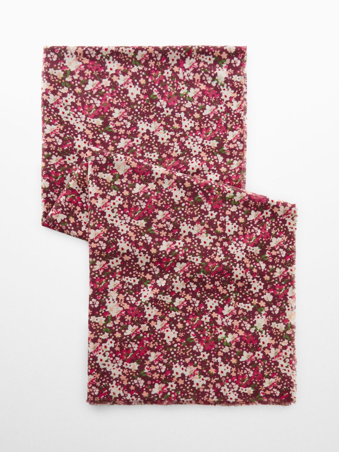 Mango Jolie Floral Print Scarf, Pink/Multi, One Size