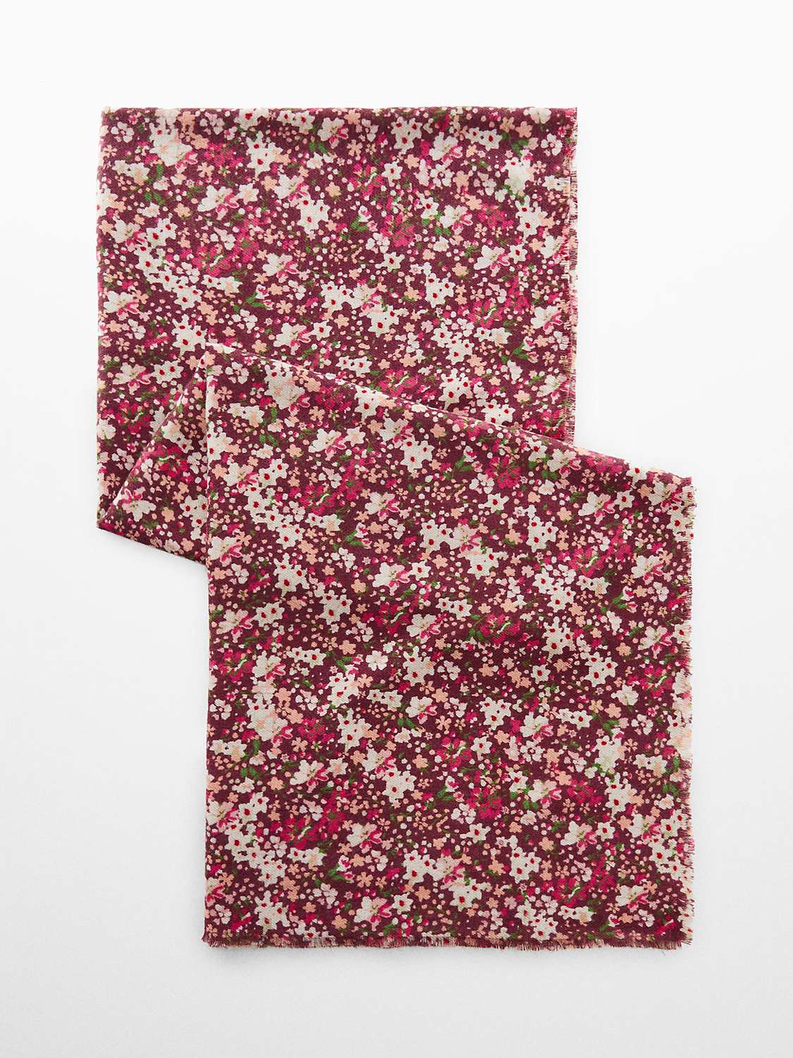 Buy Mango Jolie Floral Print Scarf, Pink/Multi Online at johnlewis.com