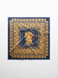 Mango Medea Baroque Printed Scarf, Navy