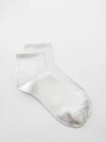 Mango Metallc Ankle Socks, Silver, One Size