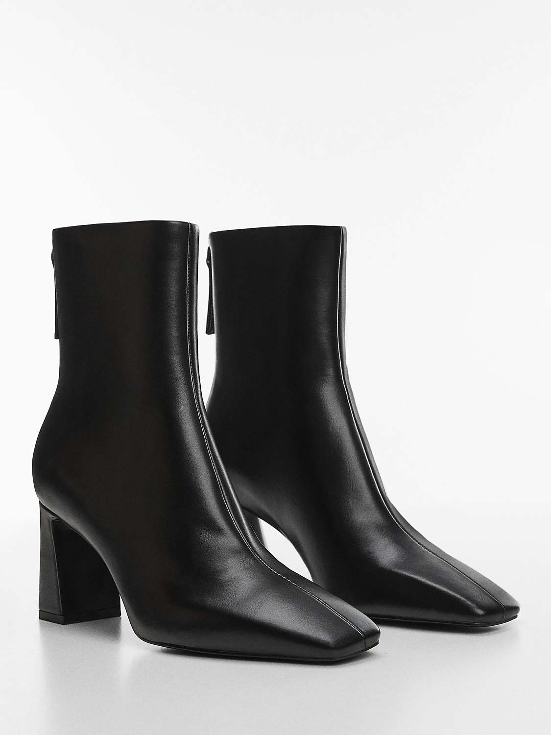 Buy Mango Limo Faux Leather Zip Up Ankle Boot Online at johnlewis.com
