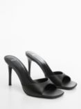 Mango Cap Sling Back Heeled Sandals, Black