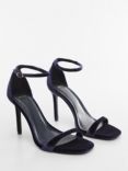 Mango Viviane Stiletto Heel Sandals, Dark Blue