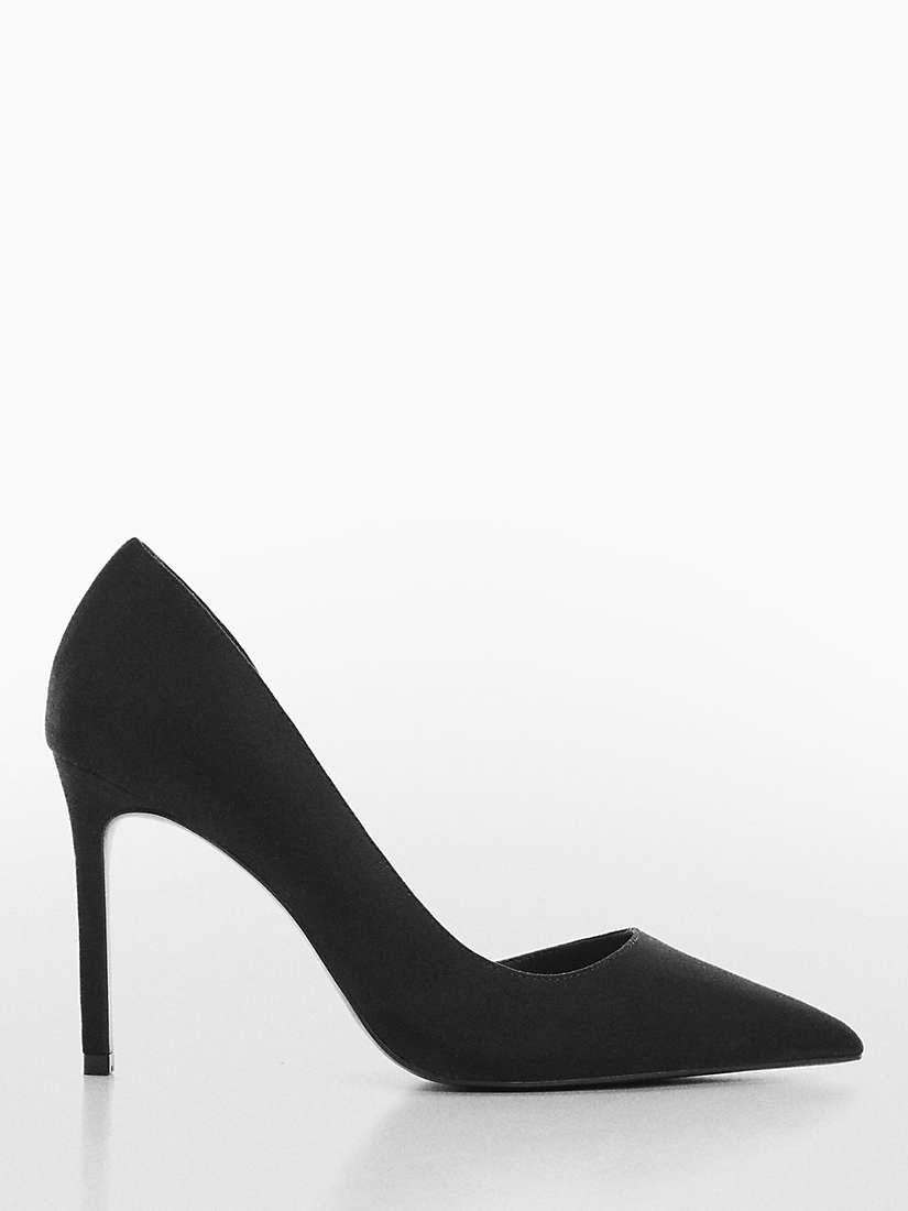 Buy Mango Audrey Asymmetrical Court Shoes, Black Online at johnlewis.com
