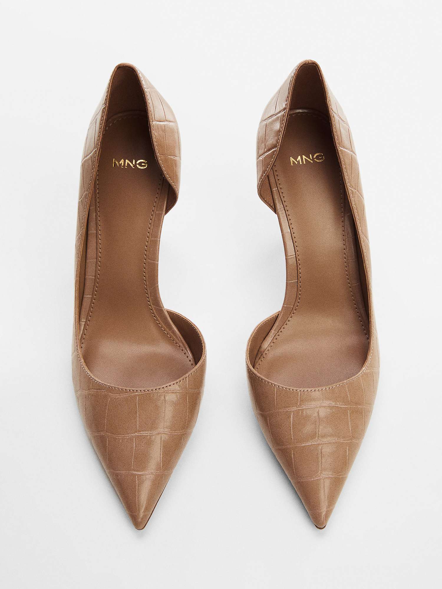 Buy Mango Audrey Asymmetrical Court Shoes, Pastel Pink Online at johnlewis.com