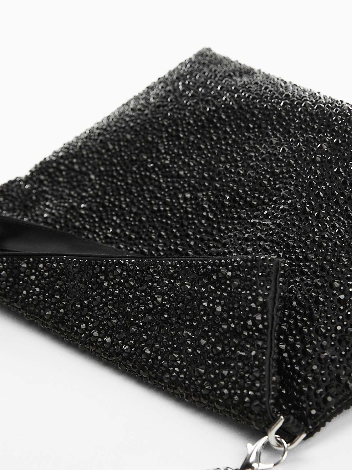 Buy Mango Otto Embellished Handbag, Black Online at johnlewis.com
