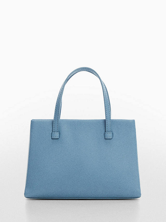 Mango Twiggy Faux Leather Mini Crossbody Bag, Medium Blue at John Lewis ...