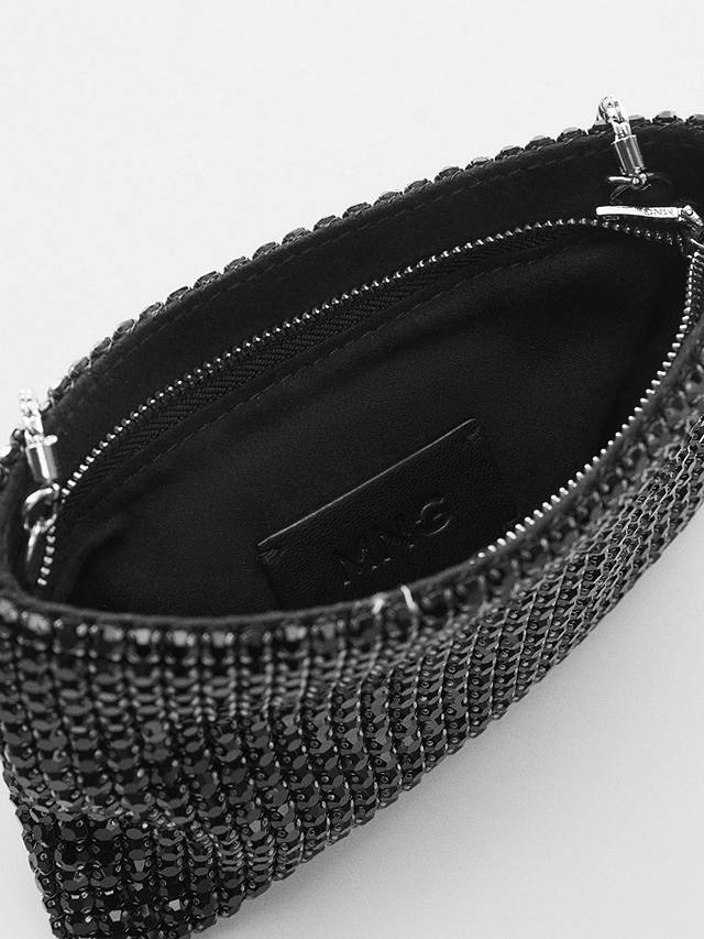 Mango Precious Sequin Handbag, Black