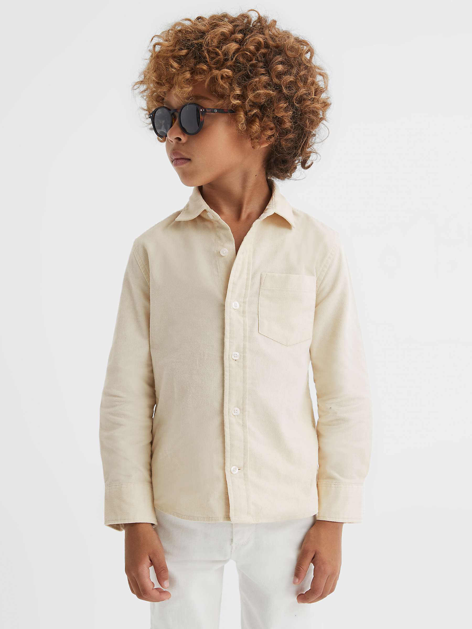 Buy Reiss Kids' Albion Cutaway Collar Long Sleeve Shirt Online at johnlewis.com