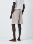 John Lewis Linen Blend Pinstripe Shorts, Soft Brown