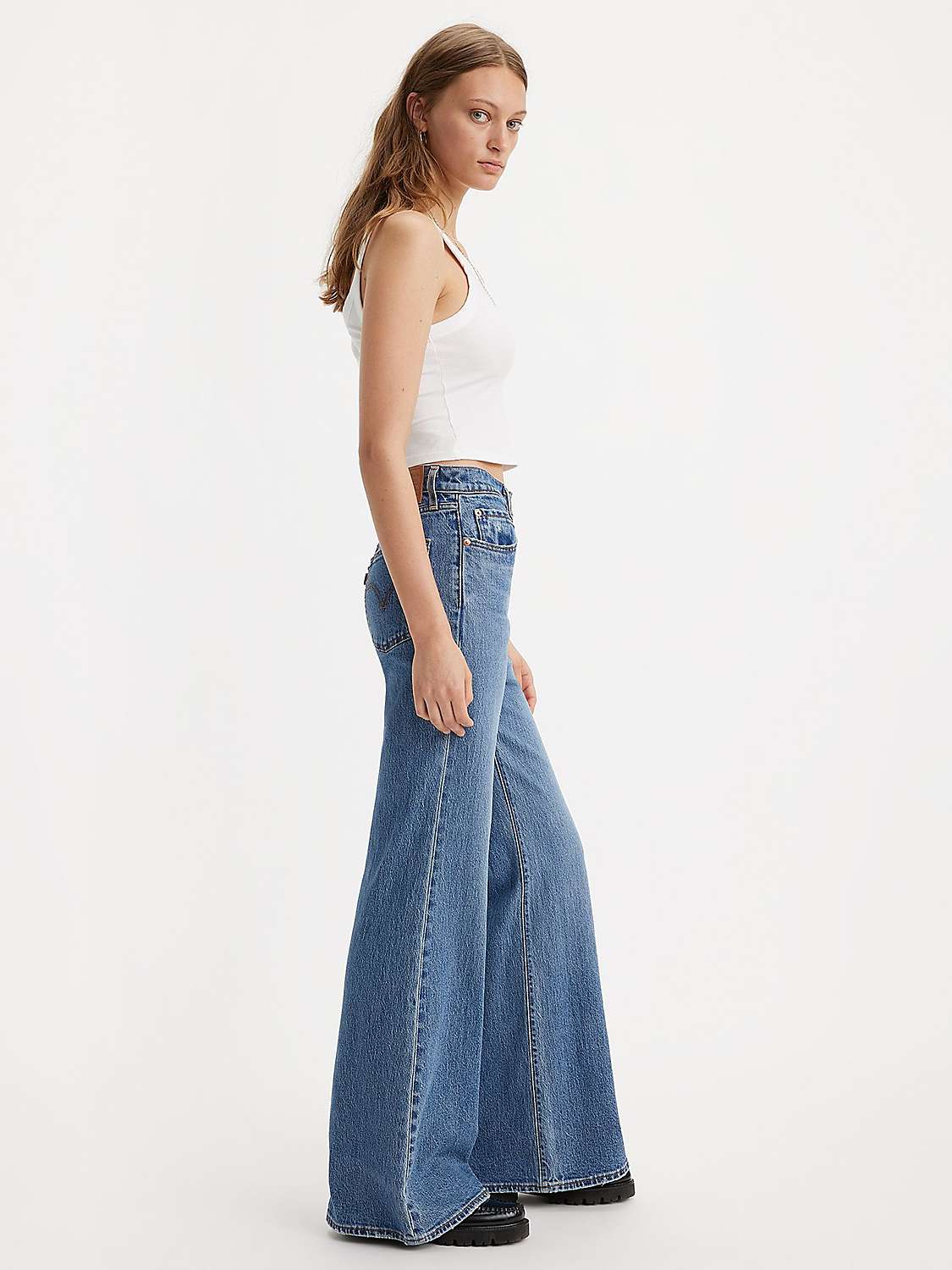 Buy Levi's Ribcage Bell Flared Leg Jeans Online at johnlewis.com