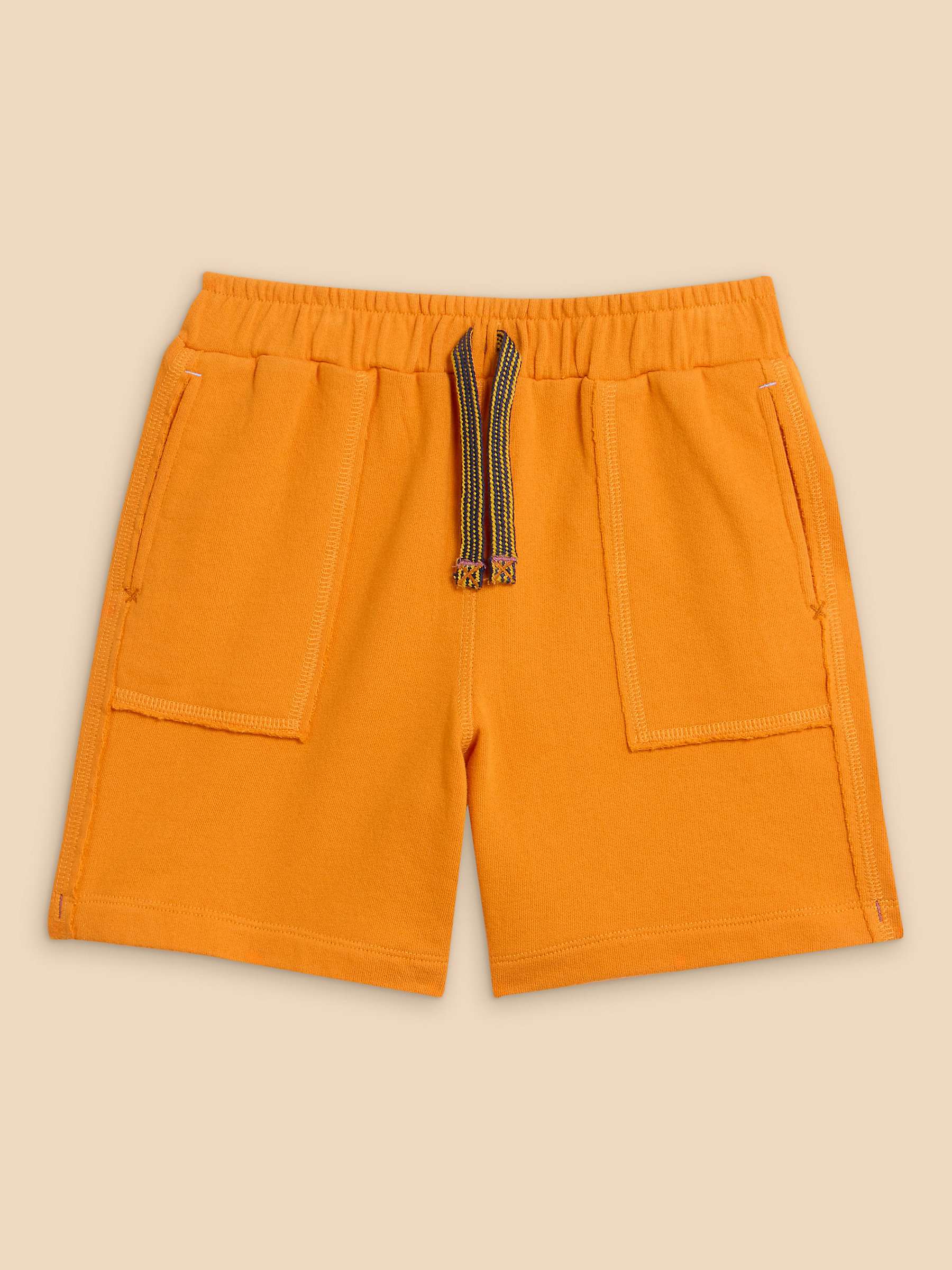 Buy White Stuff Kids' Jersey Shorts, Mid Orange Online at johnlewis.com