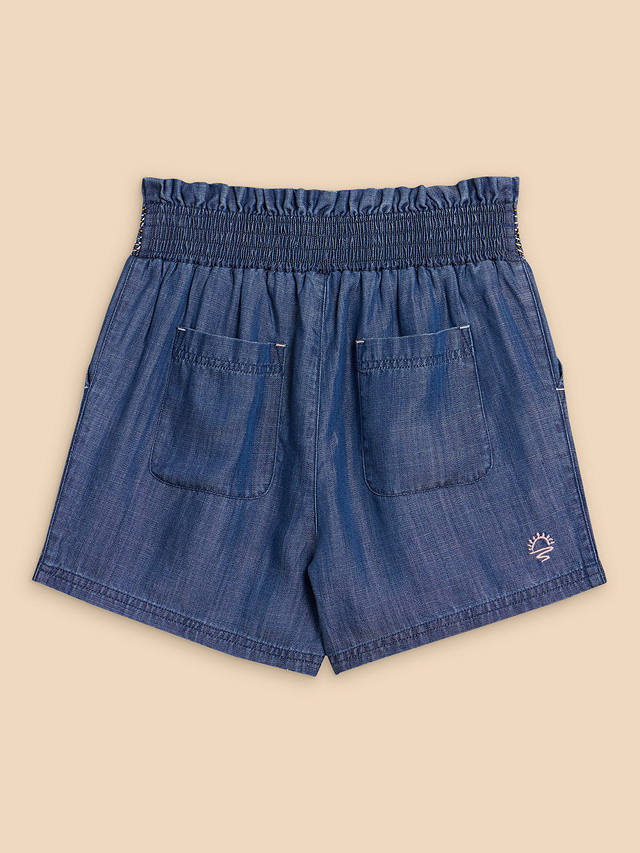 White Stuff Kids' Denim Shorts, Blue