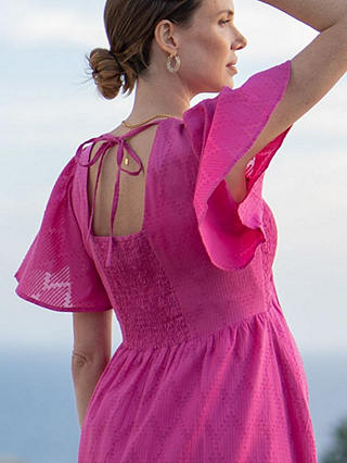 Seraphine Maia Cotton Midi Maternity Dress, Pink