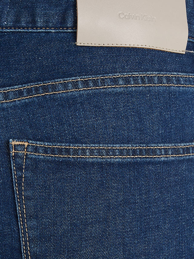 Calvin Klein Mid Rise Slim Fit Organic Cotton Blend Jeans, Blue