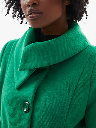 James Lakeland Large Collar Belted Coat, Green