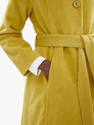 James Lakeland Large Collar Belted Coat, Lime