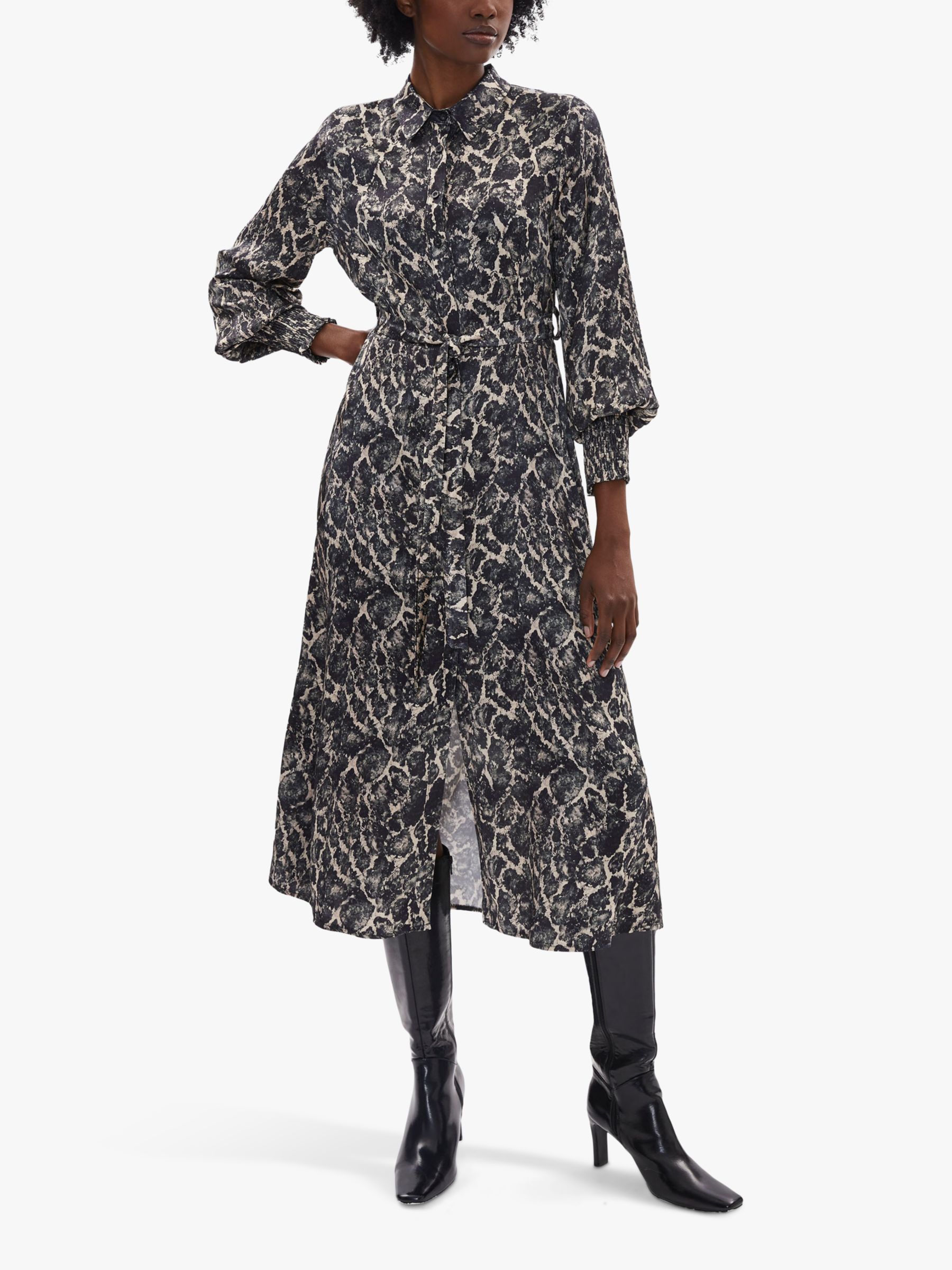 James Lakeland Printed Belted Midi Dress, Multi at John Lewis & Partners