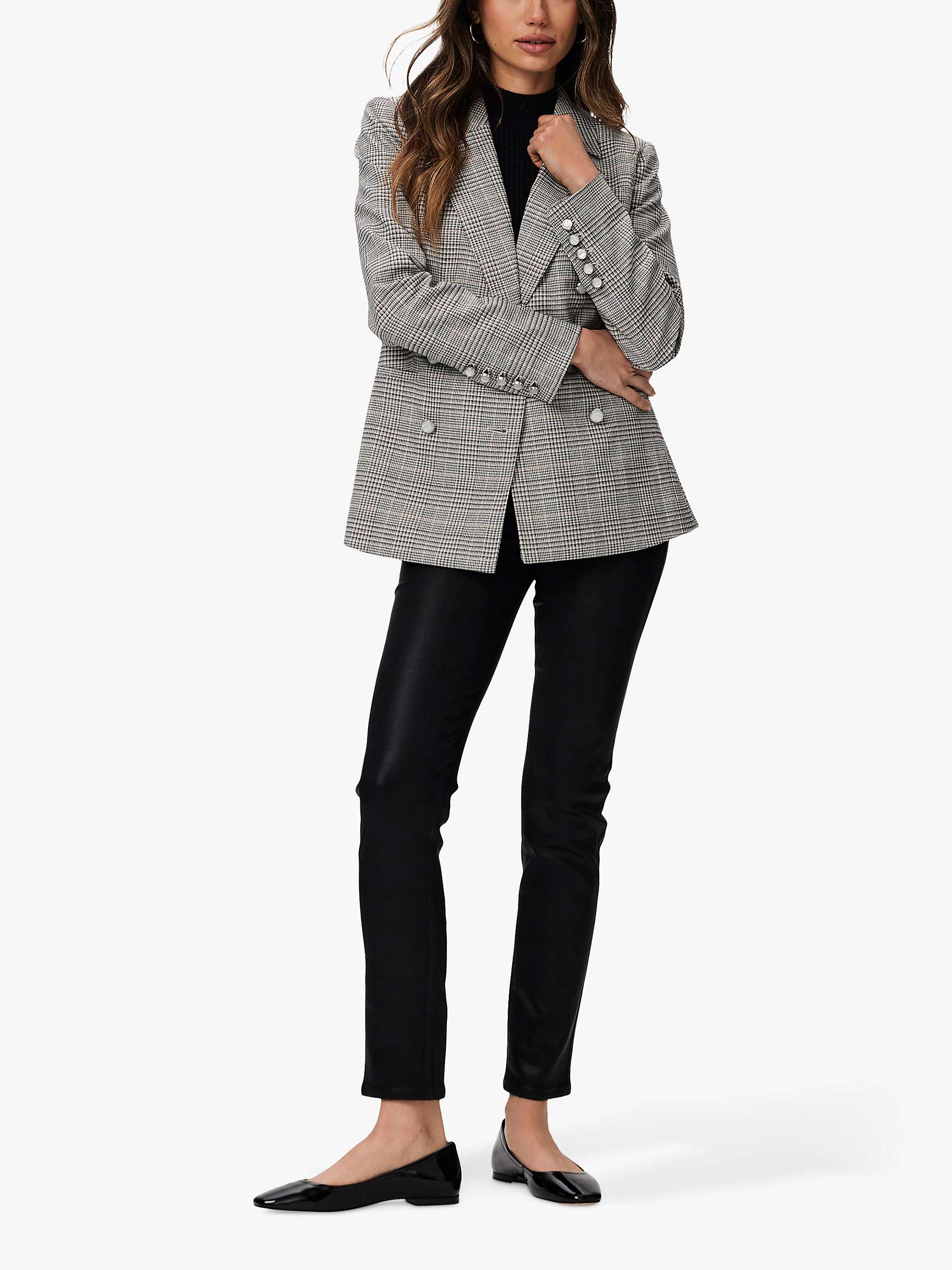 Buy PAIGE Hollie Double Breasted Blazer, Grey/Multi Online at johnlewis.com