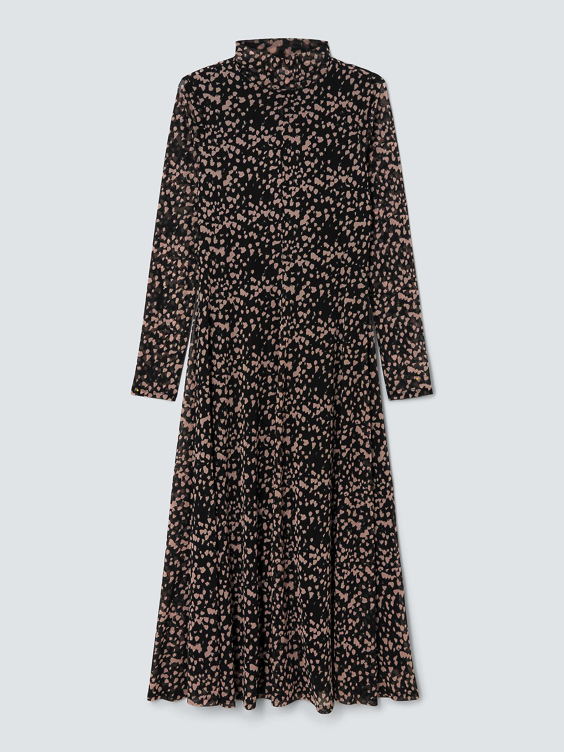 Buy John Lewis Abstract Print Mesh Dress, Black/Neutral Online at johnlewis.com