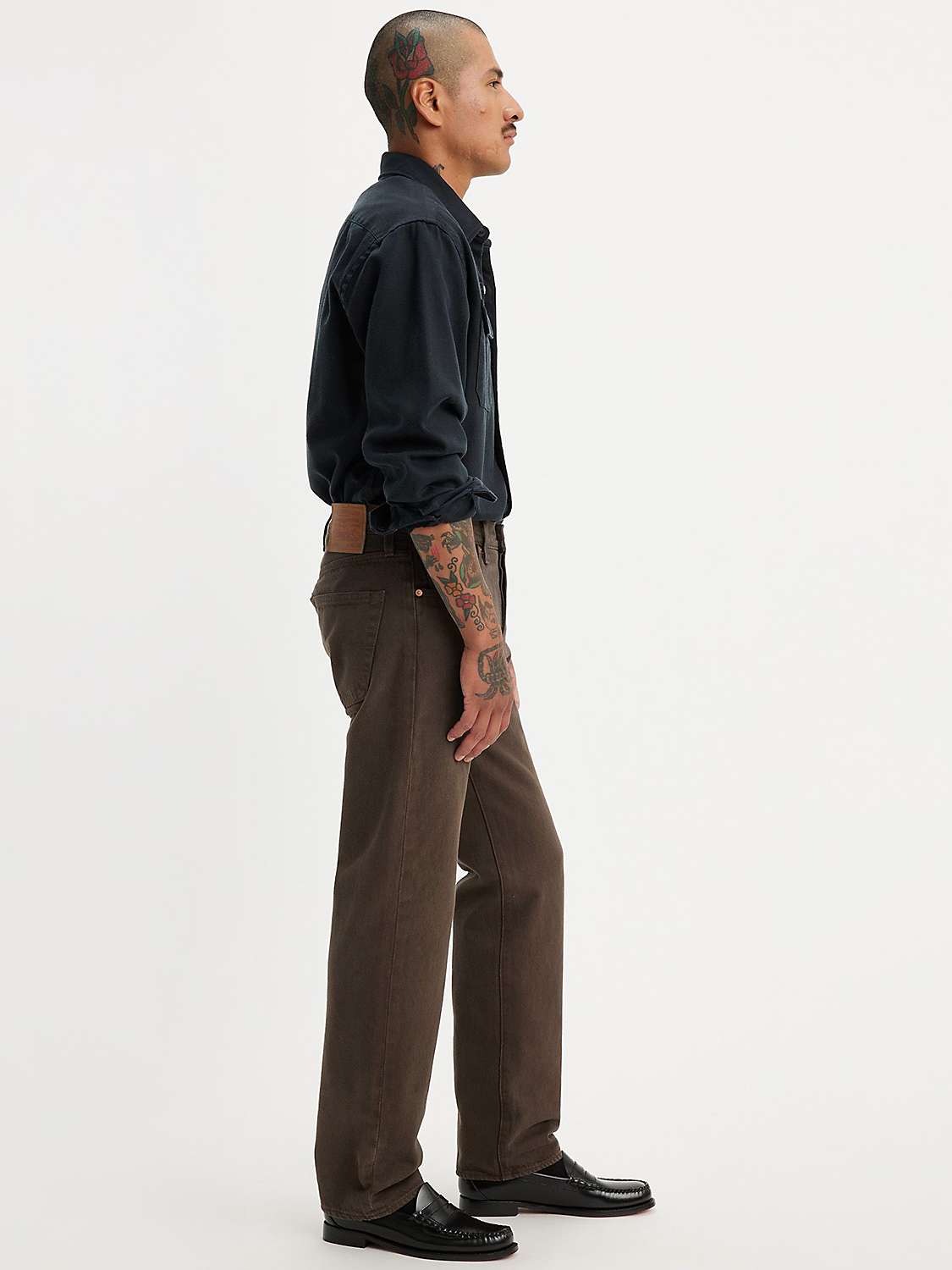 Buy Levi's 501 Original Straight Jeans, Brown Chocolate Online at johnlewis.com