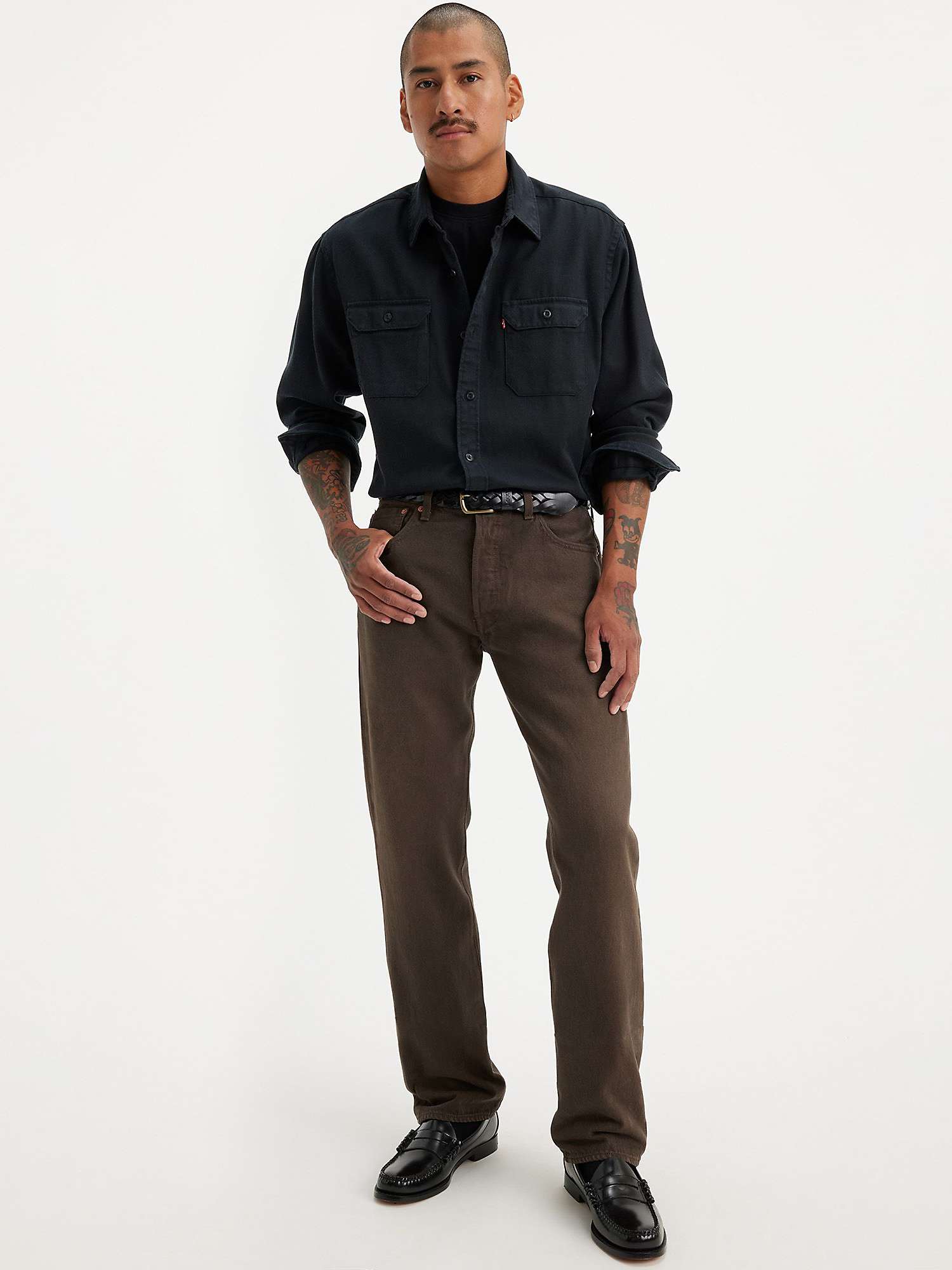 Buy Levi's 501 Original Straight Jeans, Brown Chocolate Online at johnlewis.com