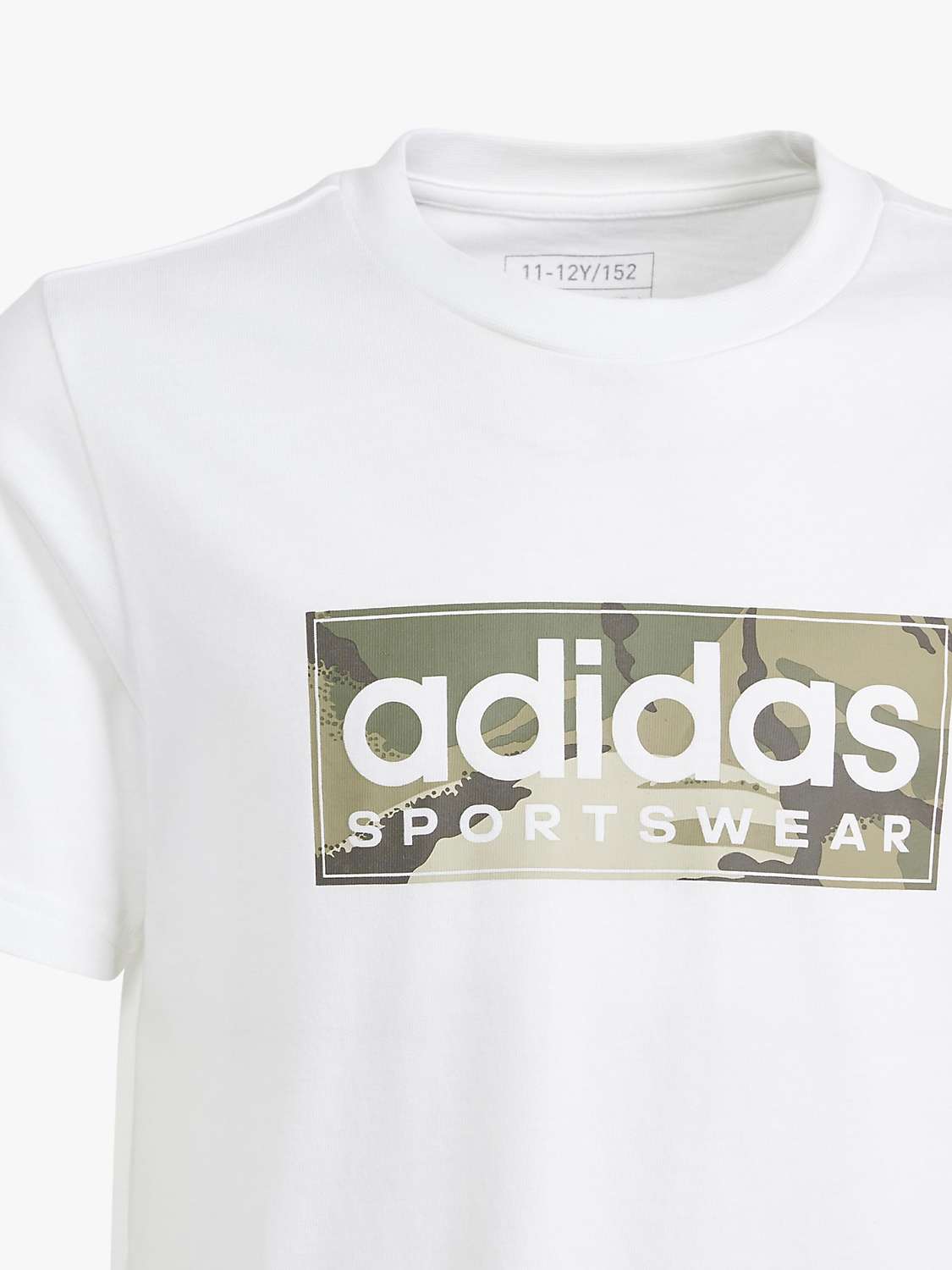 Buy adidas Kids' Camo Logo T-Shirt Online at johnlewis.com