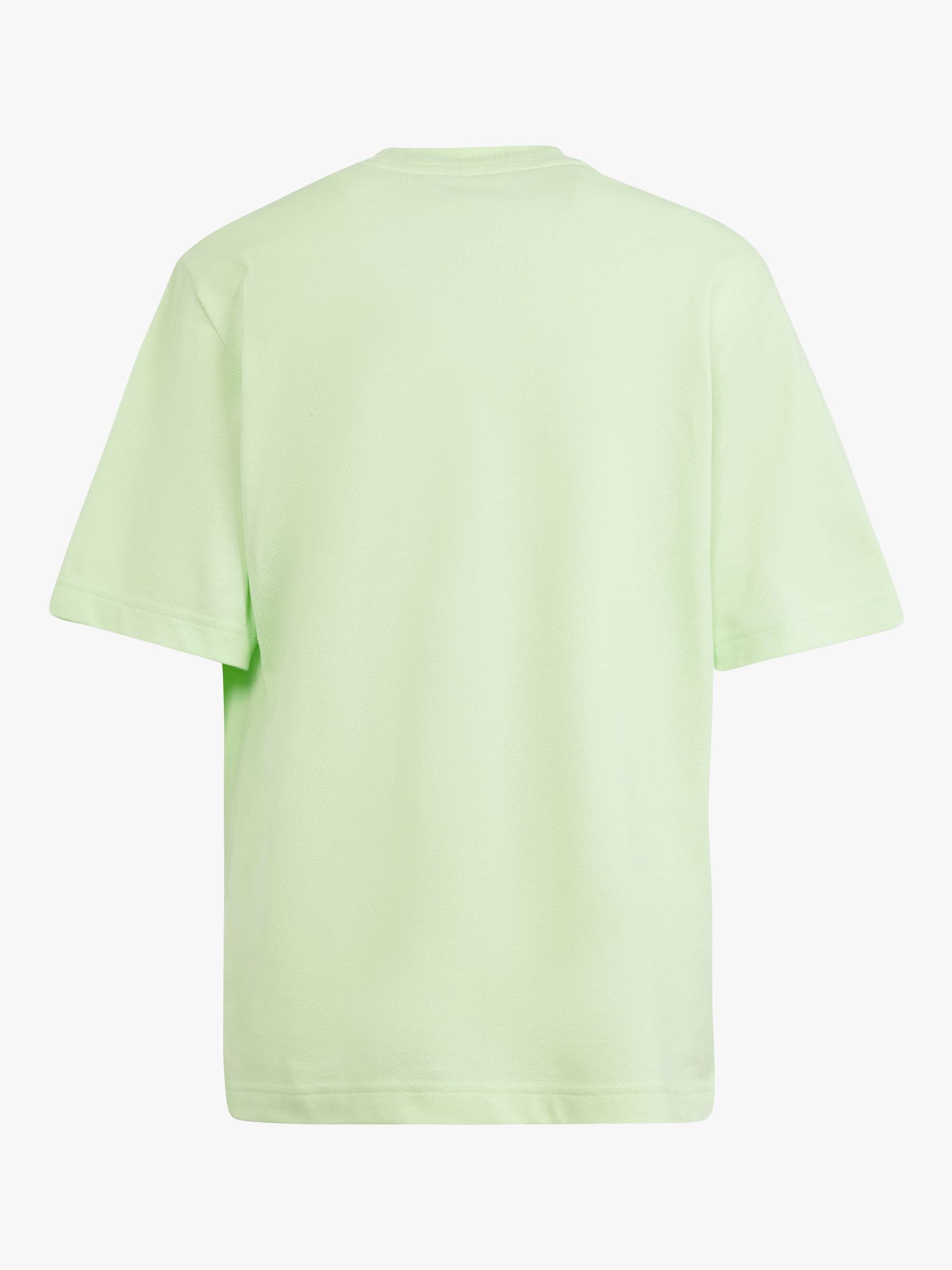 adidas Kids' Future Icons Logo Pique T-Shirt, Green Light, 11-12 years