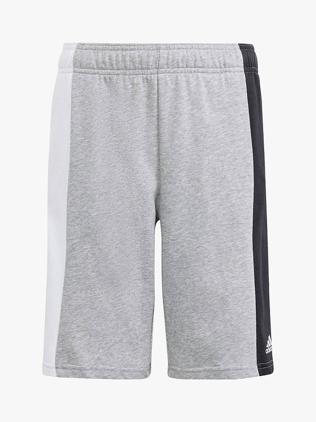 adidas Kids' Essentials AEROREADY Logo Colour Block T-Shirt & Shorts Set, Grey