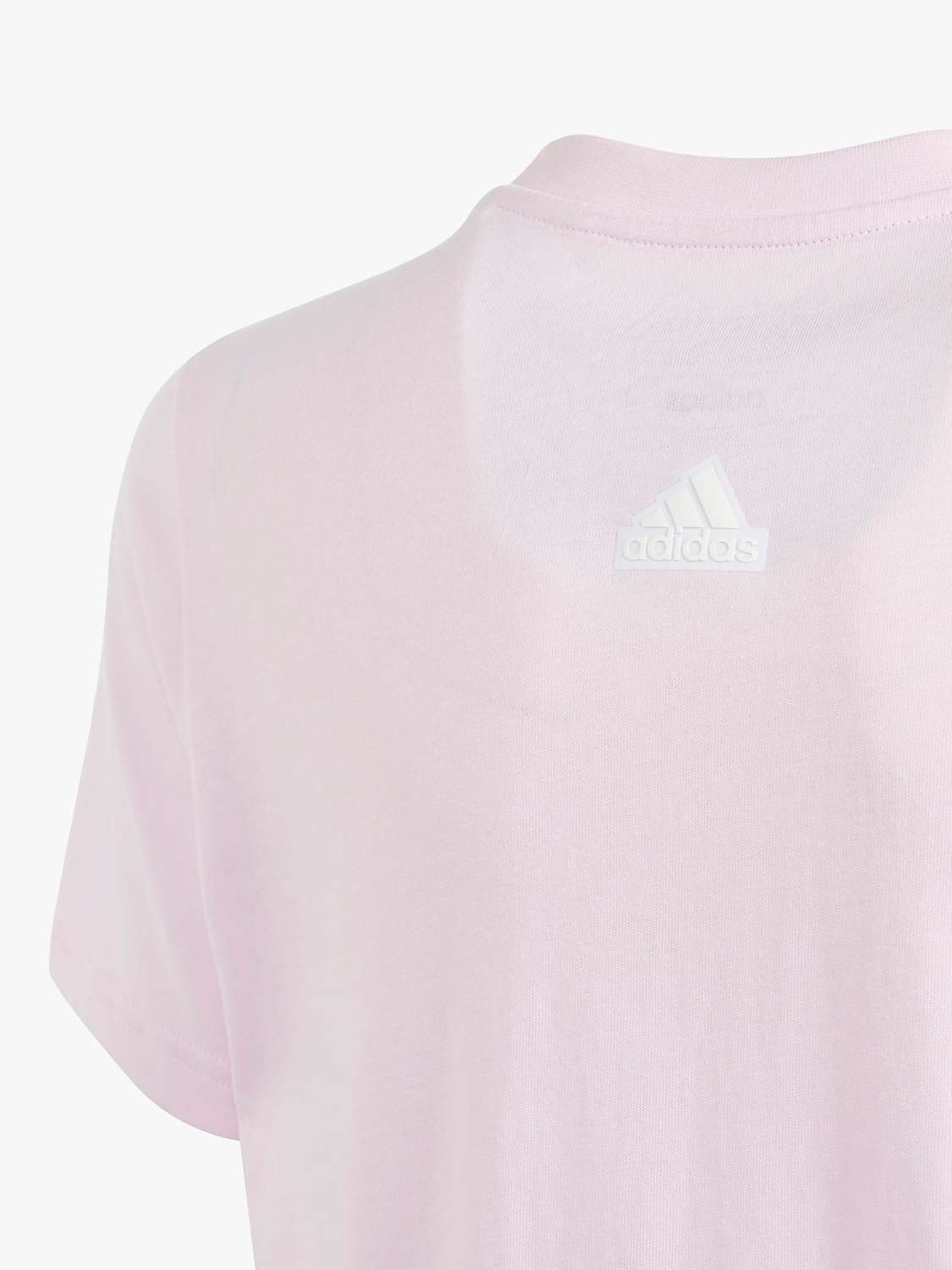 Buy adidas Kids' AEROREADY Logo Graphic T-Shirt, Pink Online at johnlewis.com