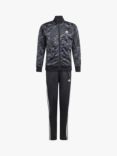 adidas Kids' AEROREADY Camo Print Logo Tracksuit, Black