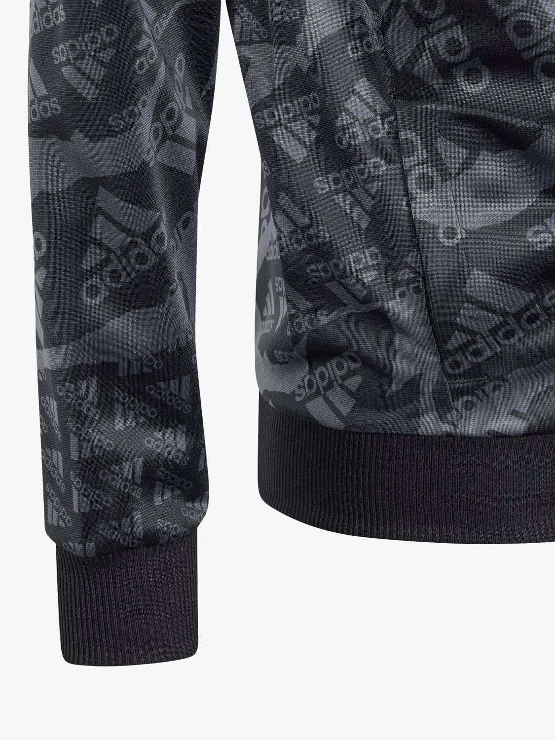adidas Kids' AEROREADY Camo Print Logo Tracksuit, Black, 13-14 years