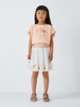 John Lewis Kids' Embroidery Metallic Thread Skirt, White