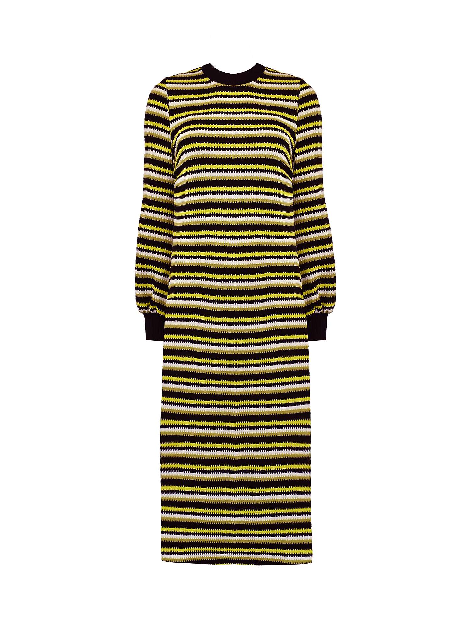 Buy Ro&Zo Textured Stripe Knitted Maxi Dress, Green/Multi Online at johnlewis.com