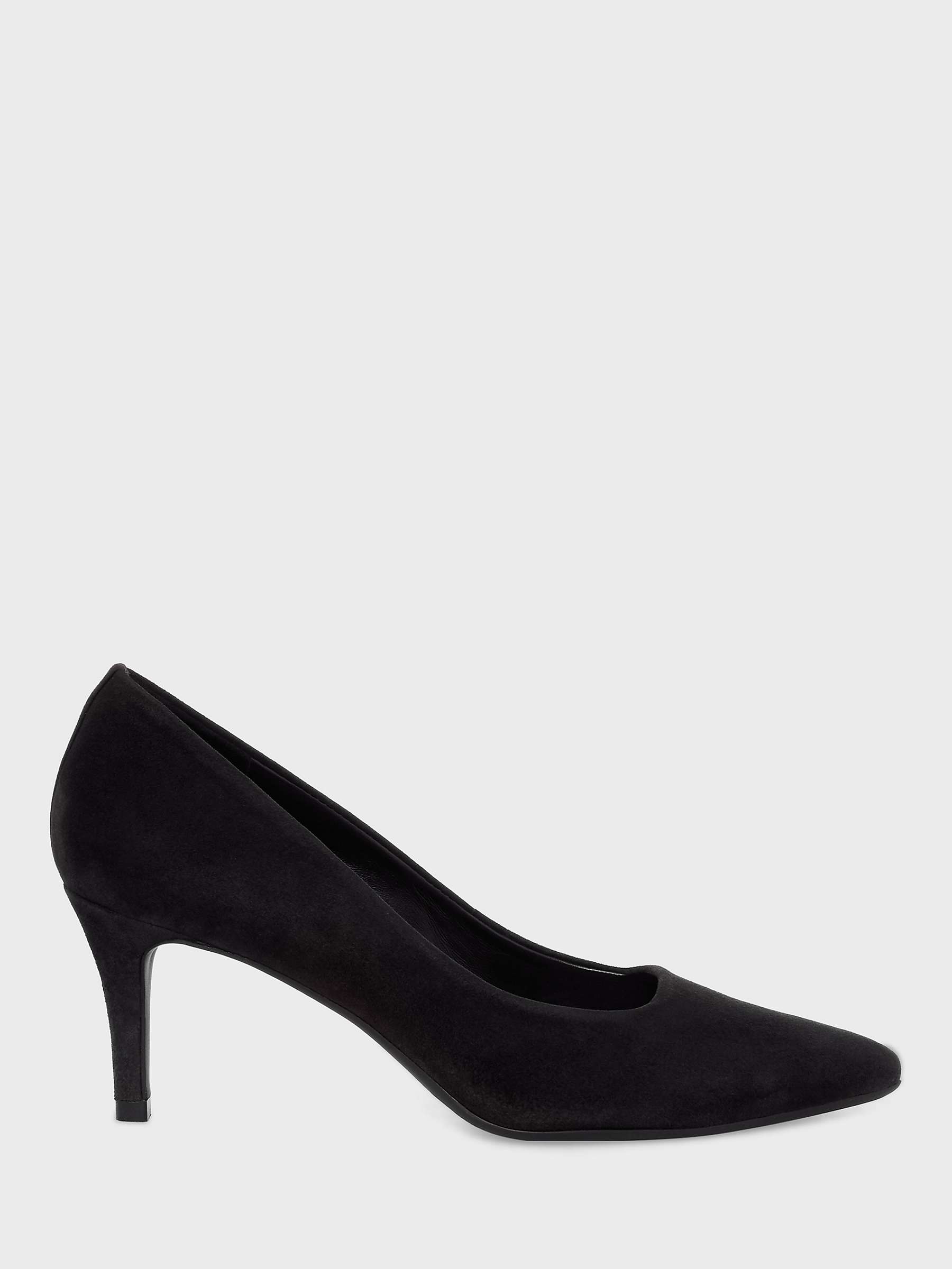 Buy Hobbs Amy Suede Court Shoes, Black Online at johnlewis.com