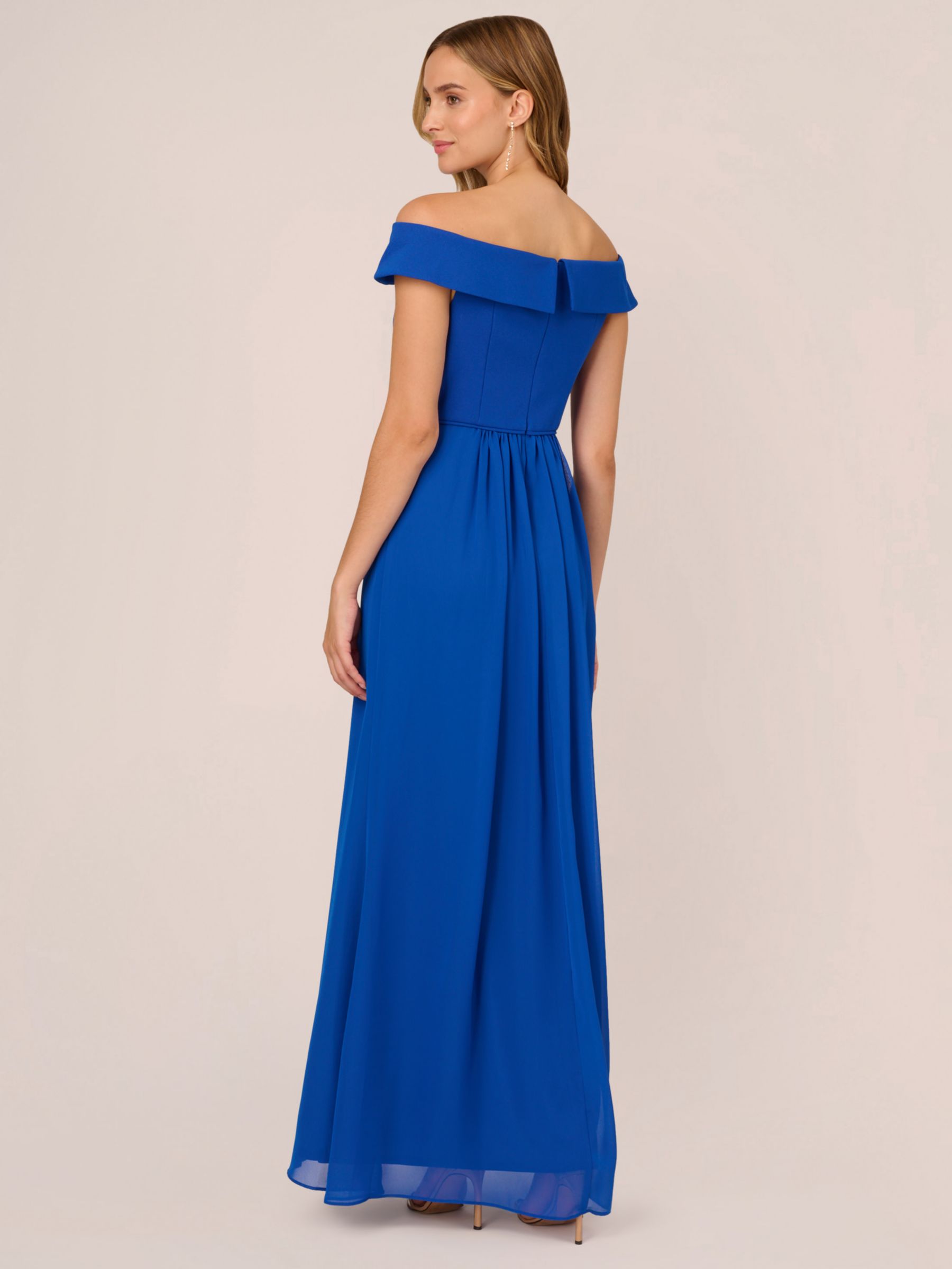 Adrianna Papell Crepe Chiffon Maxi Dress, Violet Cobalt, 8