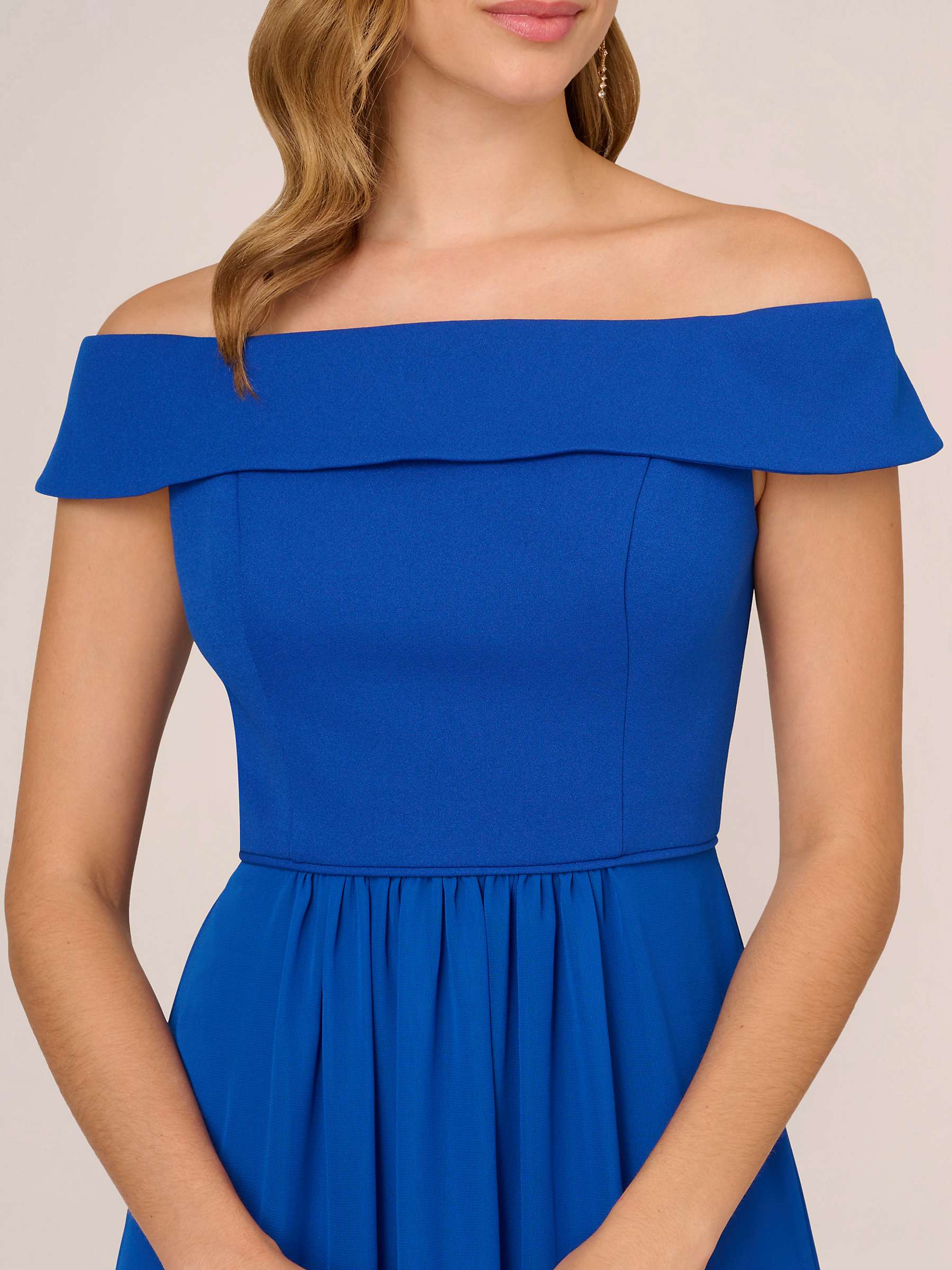 Buy Adrianna Papell Crepe Chiffon Maxi Dress, Violet Cobalt Online at johnlewis.com