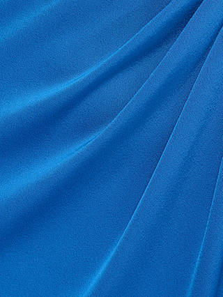 Aidan Mattox by Adrianna Papell Halter Neck Draped Maxi Dress, Blue Horizon
