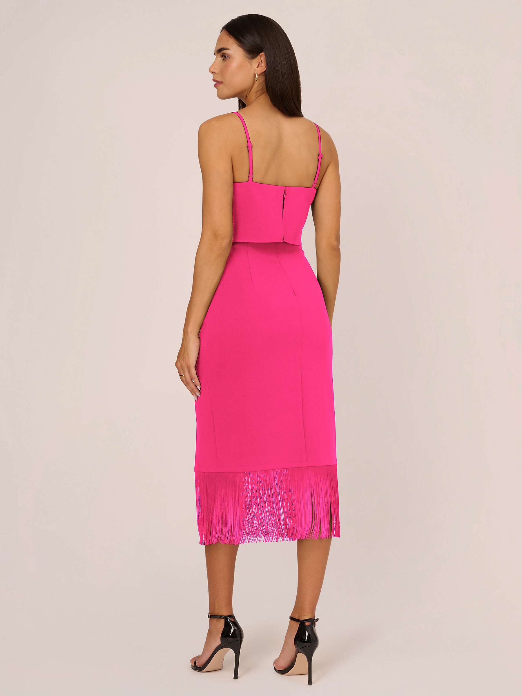 Buy Adrianna by Adrianna Papell Crepe Midi Dress, Lipstick Online at johnlewis.com