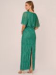 Adrianna Papell Beaded Surplice Maxi Dress, Jungle Green