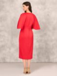 Aidan Mattox by Adrianna Papell Midi Crepe Back Satin Dress, Chateau Red