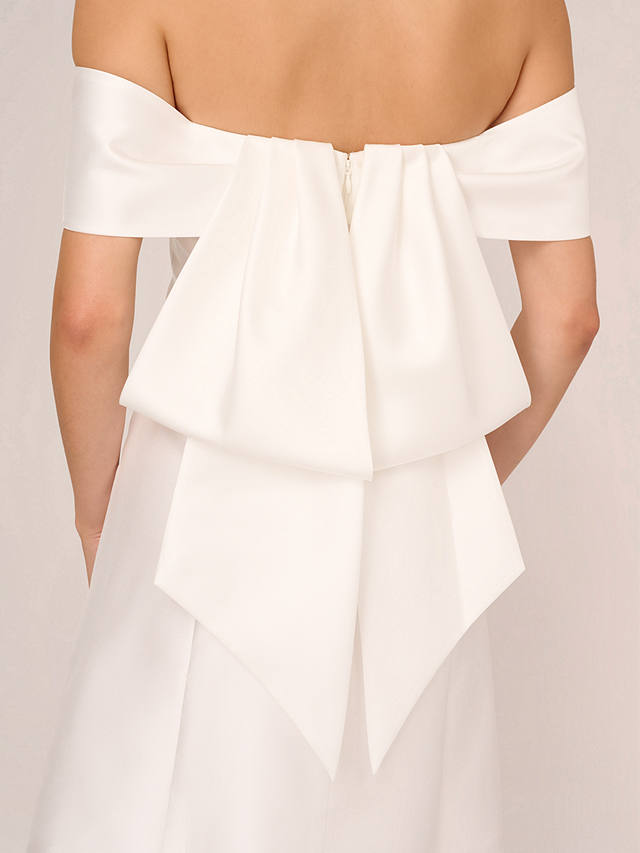 Adrianna Papell Mikado Bow Short Dress, Ivory