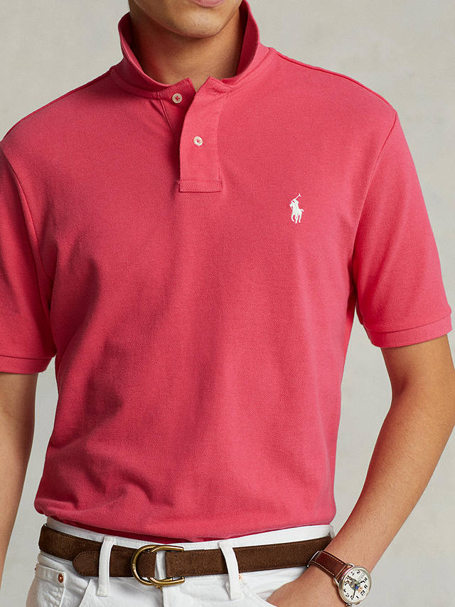 Polo Ralph Lauren Short Sleeve Custom Slim Fit Polo Shirt, Hot Pink