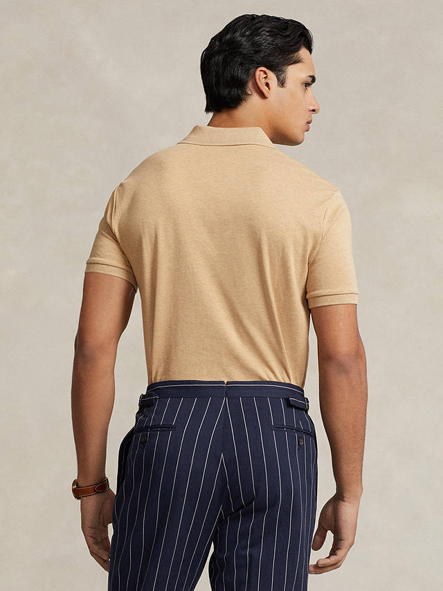 Polo Ralph Lauren Custom Slim Fit Soft Cotton Polo Shirt, Classic Camel Hther