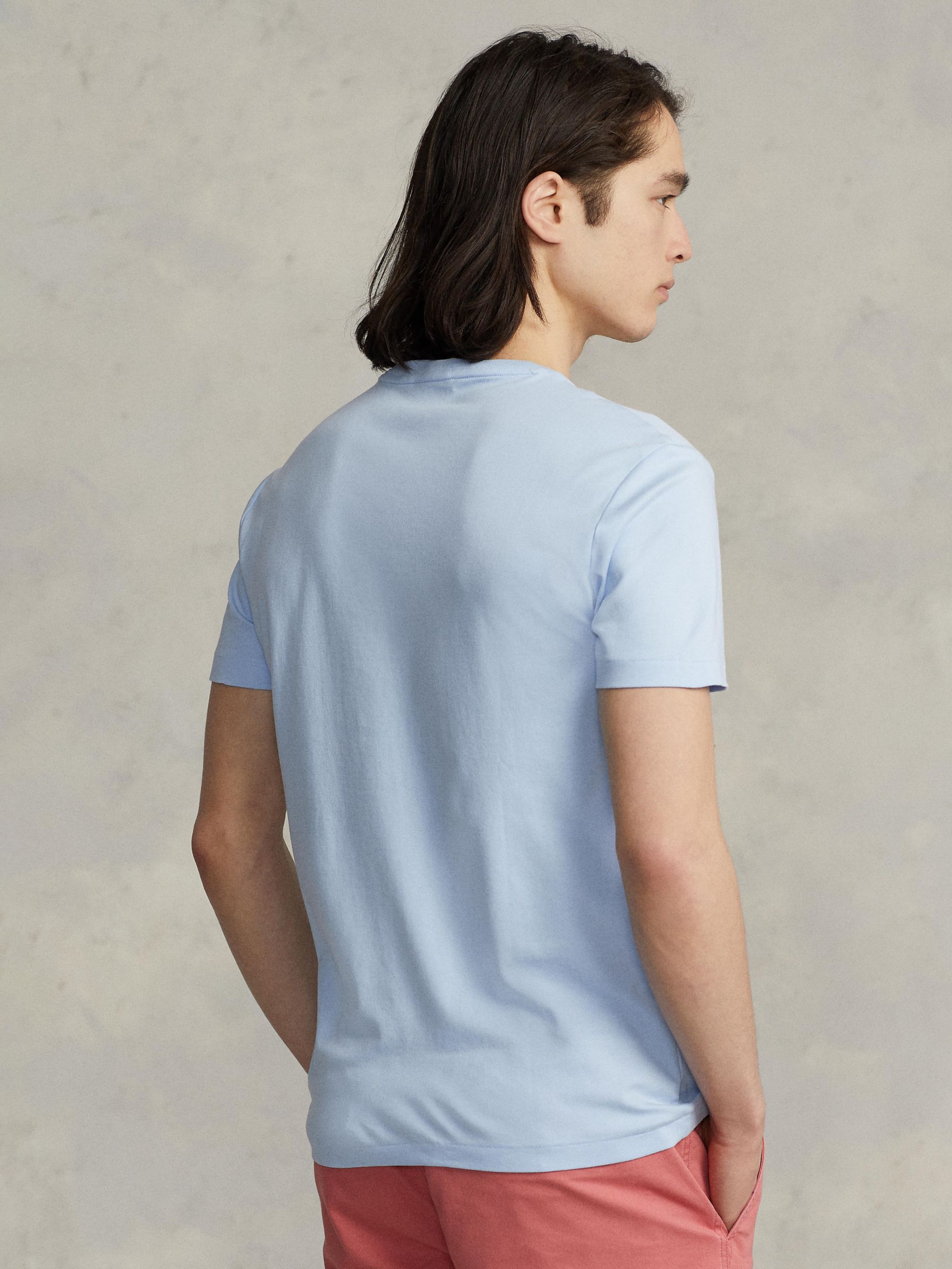 Ralph Lauren Slim Fit Soft Cotton T-Shirt, Office Blue, S